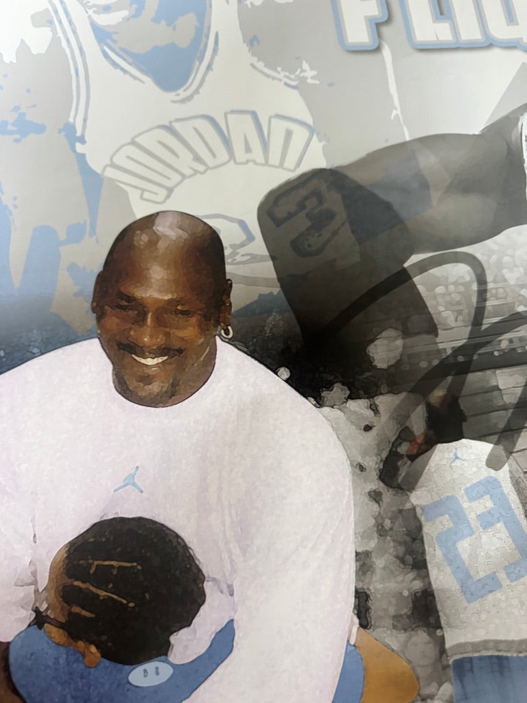 Michael Jordan Signed MASSIVE Flight School Poster UDA