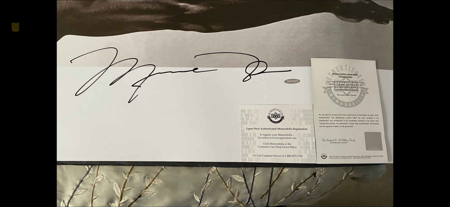 Michael Jordan Signed MASSIVE Wings Poster Unframed 72” - BAM162860 UDA with Card