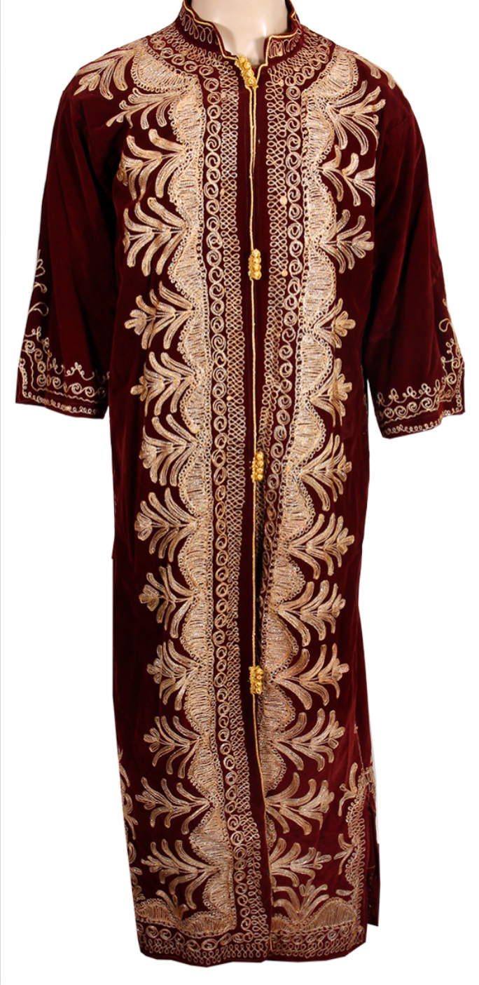 Elvis Presley Owned & Worn Brown Velvet Caftan