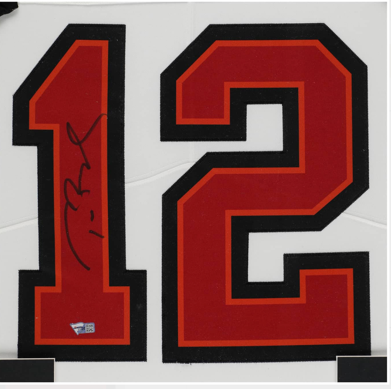 Tom Brady Signed Tampa Bay Buccaneers #12 Framed Jersey Display 33.5 X 42 Fanatics