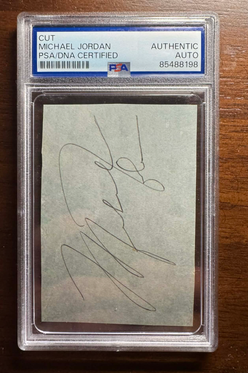 Michael jordan signed cut ( FILL IN)