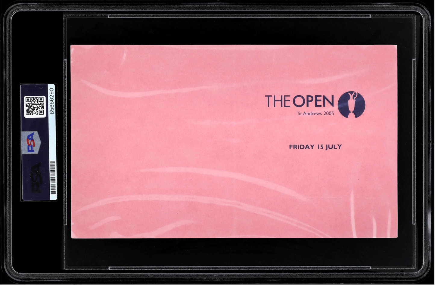 2005 Tiger Woods Signed The Open Championship St. Andrews Day 2 Official Scorecard - PSA/DNA GEM MT 10