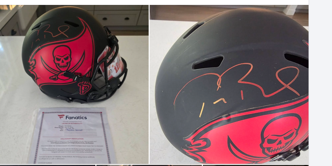 Tom Brady signed Helmet