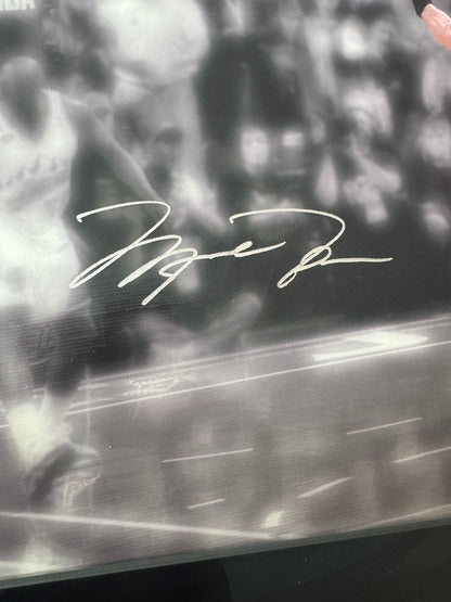 Michael Jordan Signed LE "The Last Shot" Custom Framed Photo UDA Limited Edition #98/230