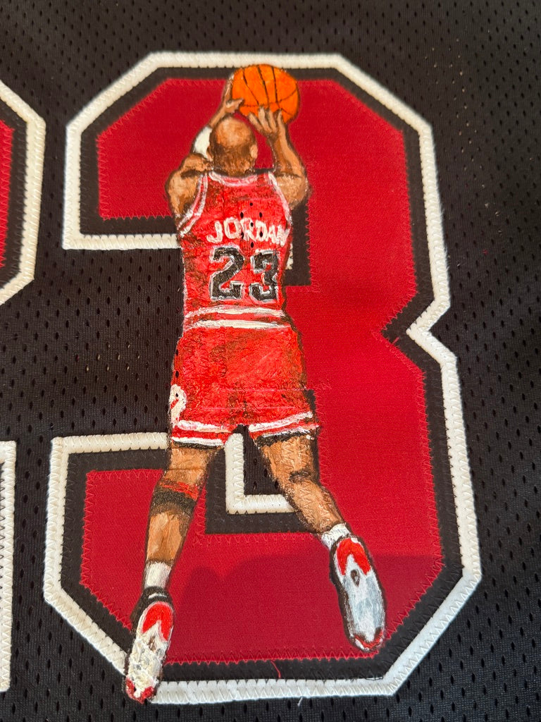 Michael Jordan Signed Authentic Nike Pro Cut Jersey Chicago Bulls #23 Hand Painted Art Uda With Cert