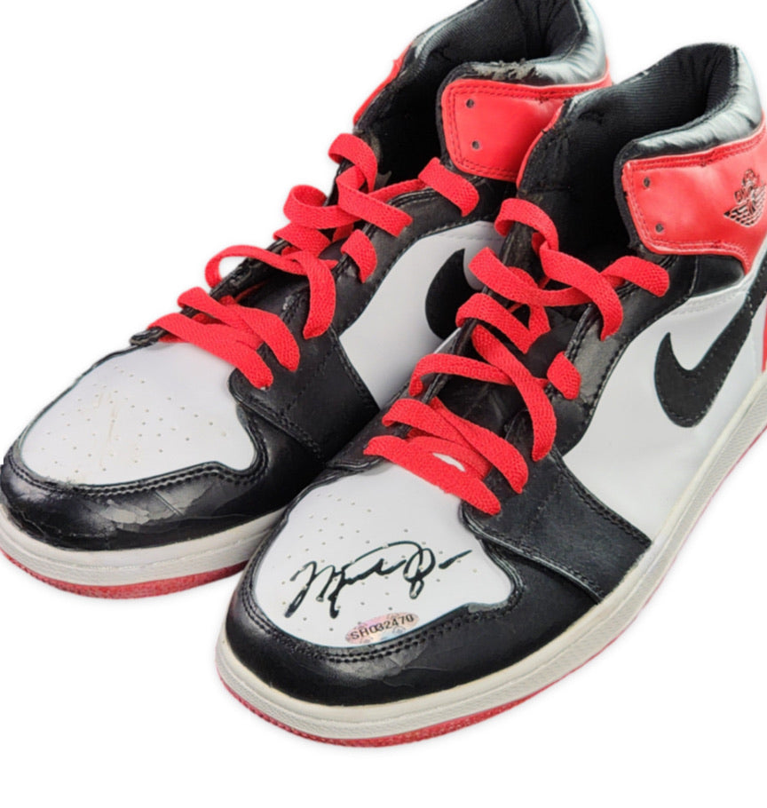 Michael Jordan Signed Autographed AIR JRODAN 1 Nike Shoes AUTO, UDA COA  ( Fill in )