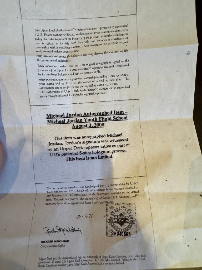 Michael Jordan Signed Chicago Bulls Red Jersey #23 UDA