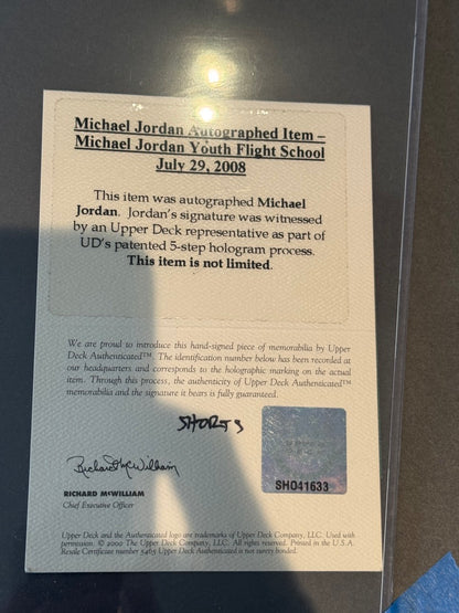 Michael jordan signed unc Cut ( FILL IN )