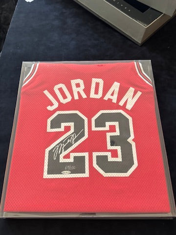 Michael Jordan Signed Red Bulls Jersey Archives - 065/230 Box UDA BAJ63762