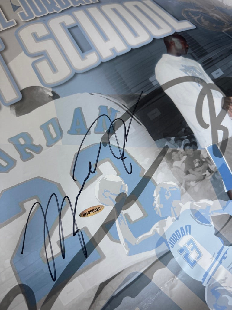 Michael Jordan Signed MASSIVE Flight School Poster UDA