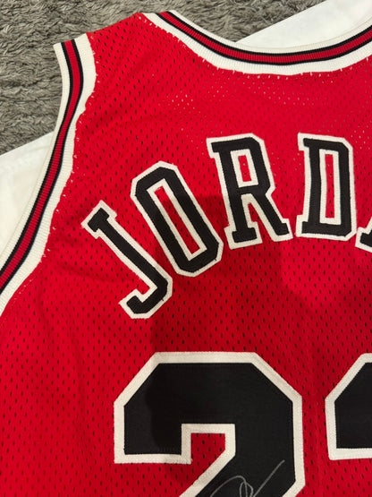 Michael Jordan Signed Authentic Pro Cut Bulls Jersey Red #23 UDA