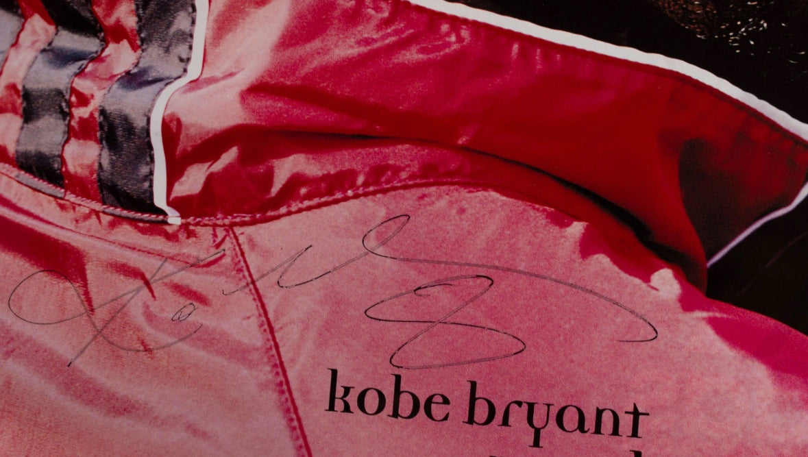 KOBE BRYANT LOS ANGELES LAKERS HOF SIGNED DOUBLE SIDED ADIDAS EYEWEAR POSTER JSA LOA