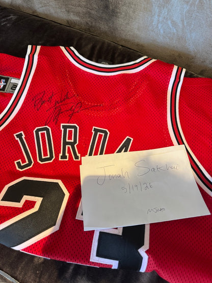 Michael Jordan Signed Red Bulls #23 Jersey Inscribed "Best Wishes"  JSA LOA