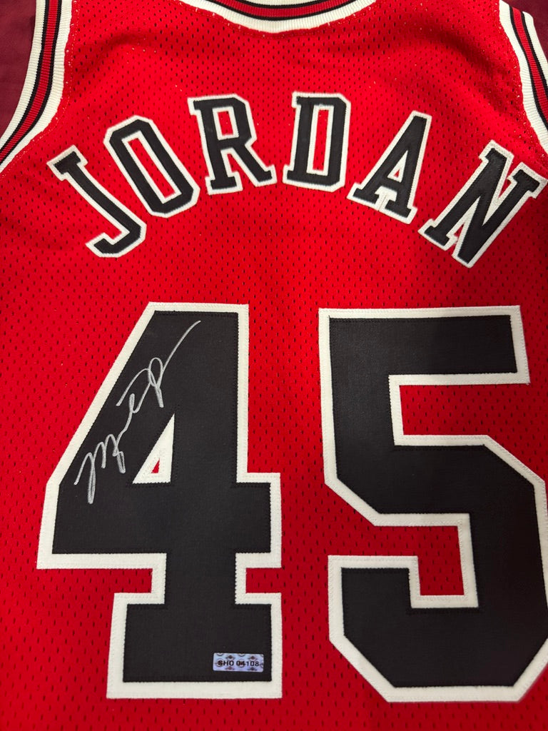 Michael Jordan Signed Chicago Bulls #45 Authentic Pro Cut Jersey (UDA Hologram + Beckett LOA)