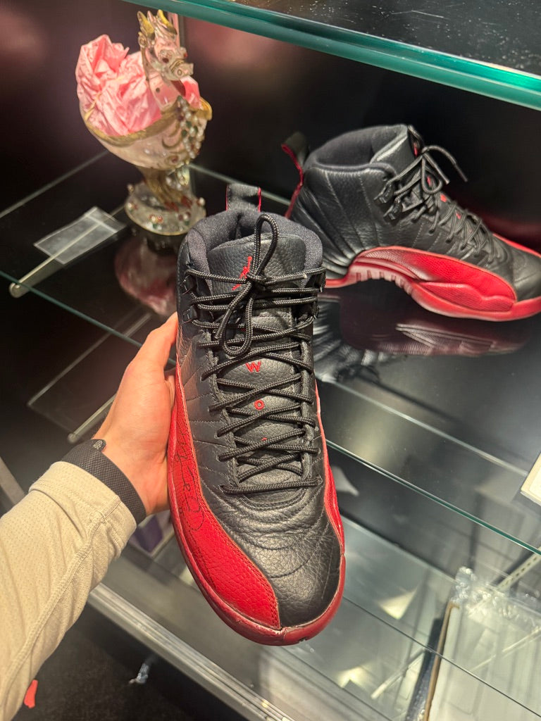 Michael Jordan Signed Air Jordan 12 FLU GAME UDA card only GOAT Approved