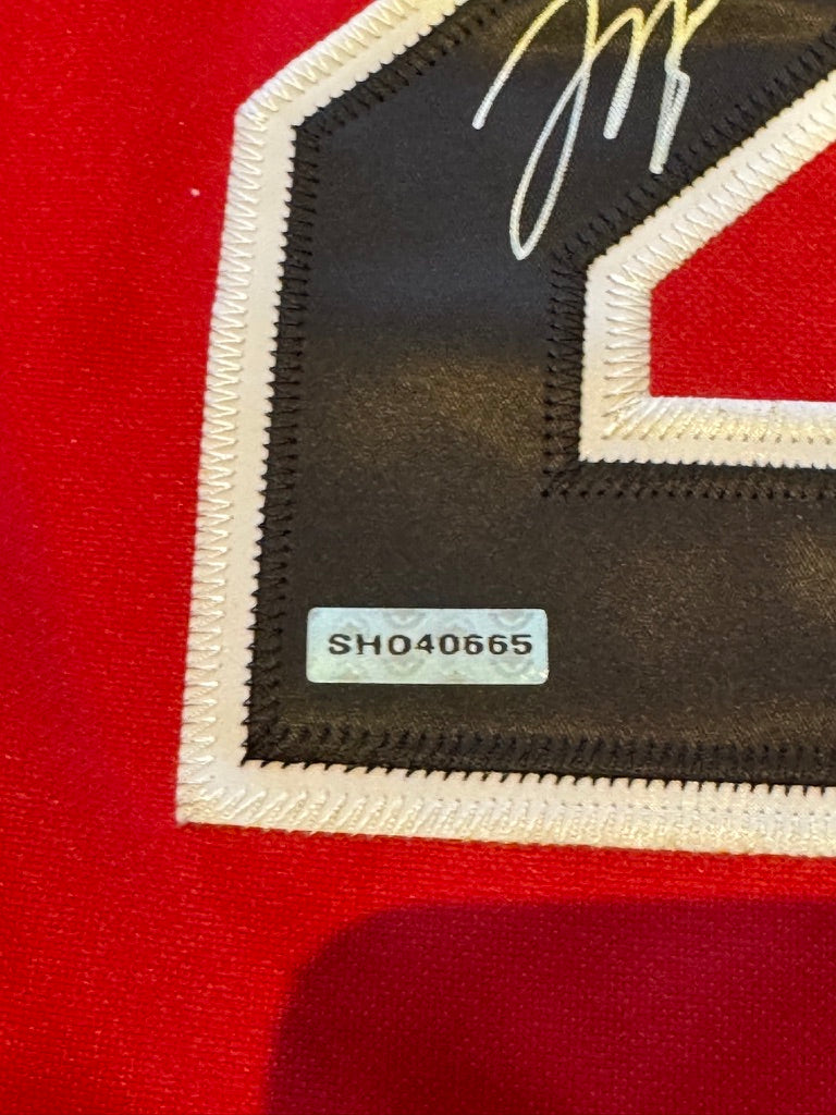 Michael Jordan Signed Chicago Bulls Red Jersey #23 UDA