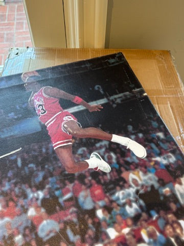 Michael Jordan Signed 1988 Dunk Contest Canvas 28x22 Dual Authenticated UDA + JSA + GOAT COA