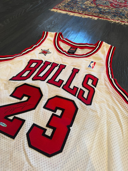 Michael Jordan Signed Authentic Pro Cut Jersey All Star Patch #23 Bulls Front Signed UDA