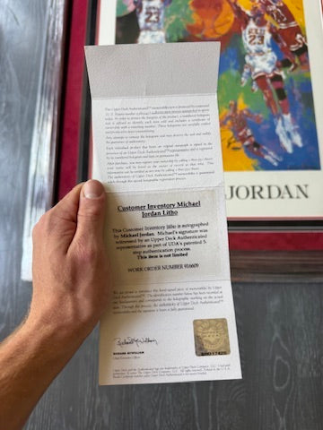 Michael Jordan Signed Leroy Nieman Litho Poster - SHO17420 UDA with Card