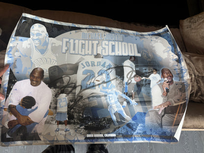 Michael Jordan Signed MASSIVE Flight School Poster UDA