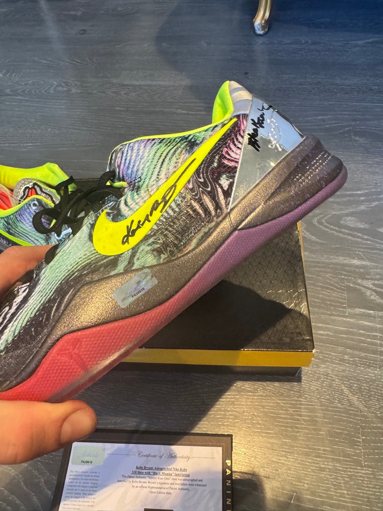 Kobe Bryant Signed Inscribed "Black Mamba" Shoes Panini authenticated ULTRA RARE ( FILL IN)
