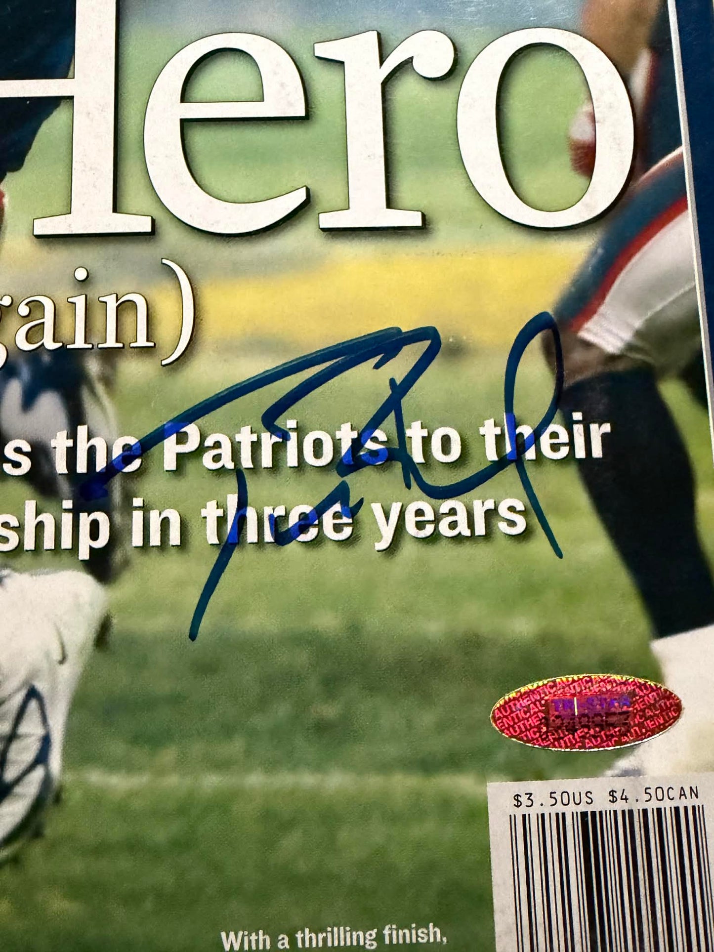 Tom Brady Signed Sports Illustrated Magazine Tristar ( FILL IN)