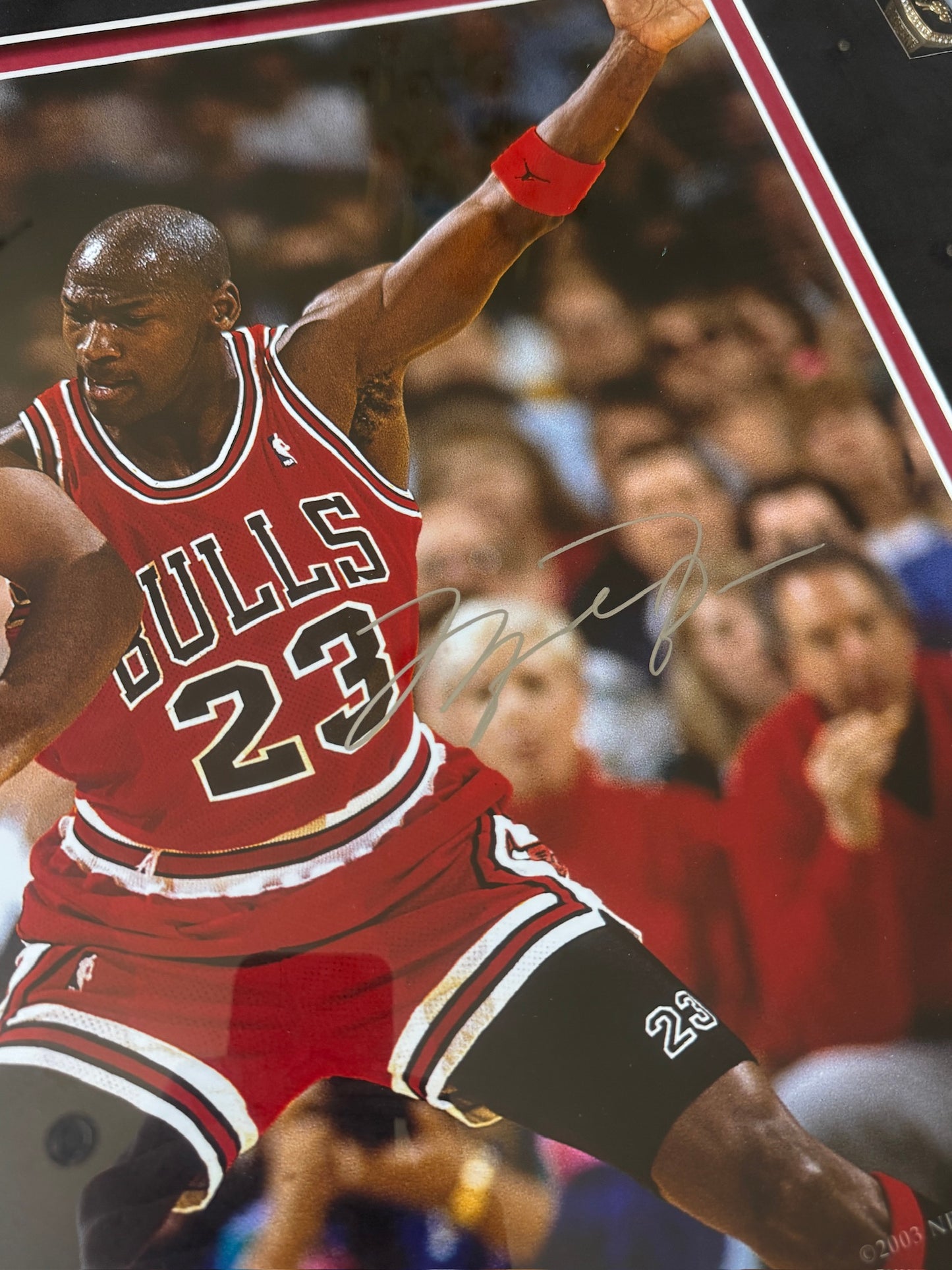 Michael Jordan X Magic Johnson Dual Signed 16x20 Photo LE /100 - BAJ06835 UDA with Card Custom Framed with RINGS