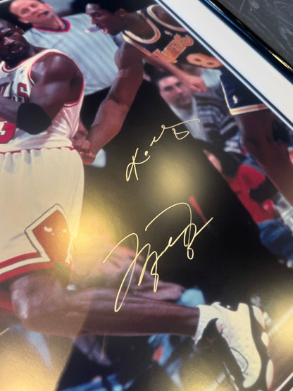 Michael Jordan V Kobe Bryant Dual Signed 16x20 Auto Photo UDA Upper Deck LE /200