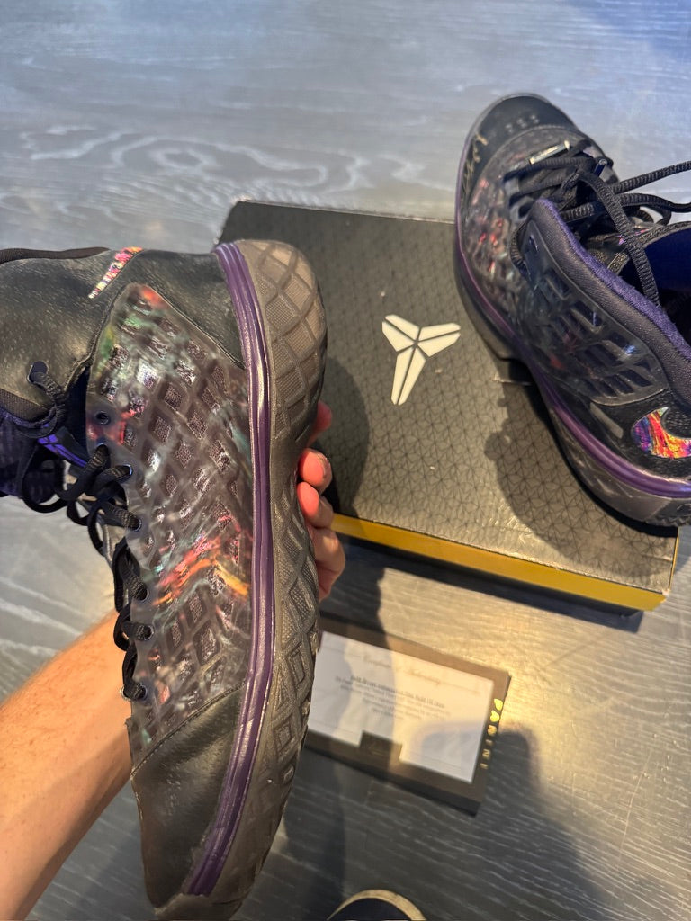 Kobe Bryant Signed Shoes Gold Sig PANINI COA ( FILL IN)