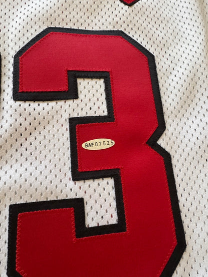 Michael Jordan Signed White Nike authentic pro cut jersey UDA with card