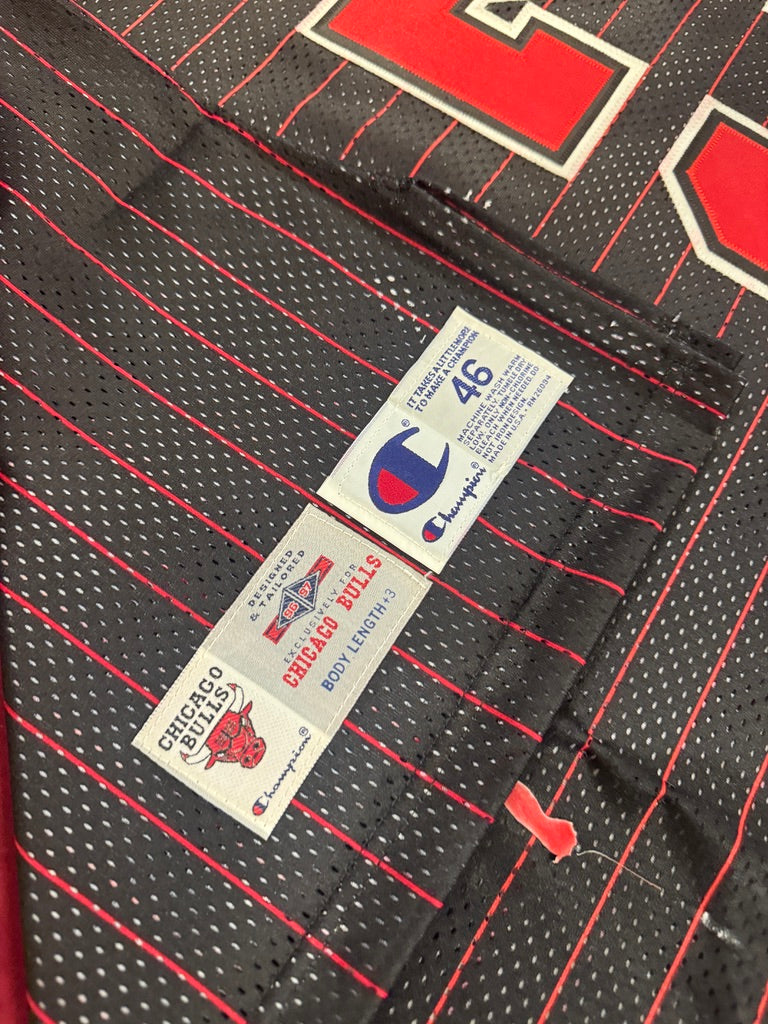 Michael Jordan Signed 1996-97 Chicago Bulls Authentic Pro Cut Alternate Pinstripe Jersey (UDA COA)