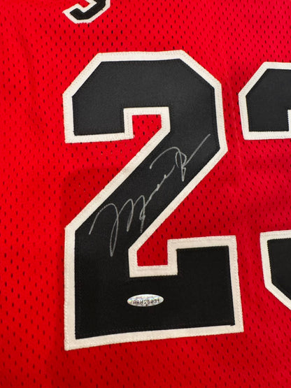 Michael Jordan Signed Authentic Pro Cut Bulls Jersey Red #23 UDA