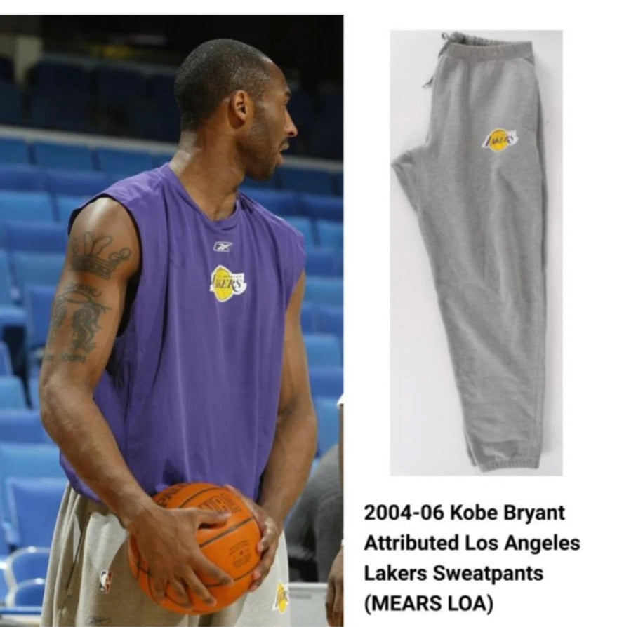 Kobe Bryant 2004-2006 Game Worn Los Angeles Lakers Sweatpants – MEARS LOA