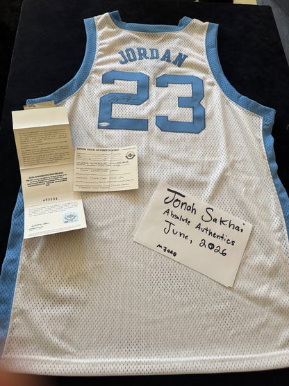 Michael Jordan Signed UNC Jersey UDA Box and Papers