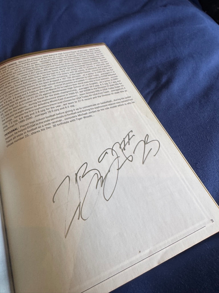 Lebron James Signed Media Guide PSA LOA