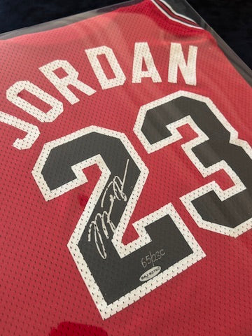 Michael Jordan Signed Red Bulls Jersey Archives - 065/230 Box UDA BAJ63762