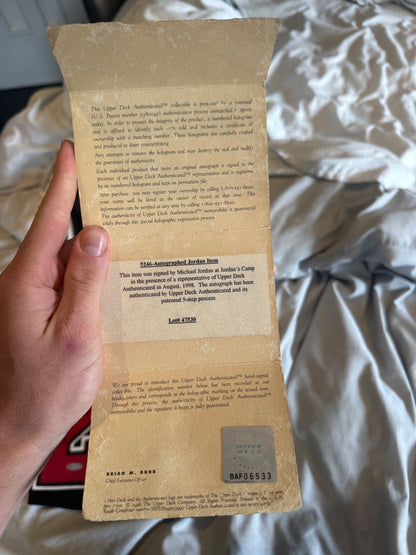 Michael Jordan Signed Authentic Nike Pro Cut Jersey Chicago Bulls #23 Hand Painted Art Uda With Cert