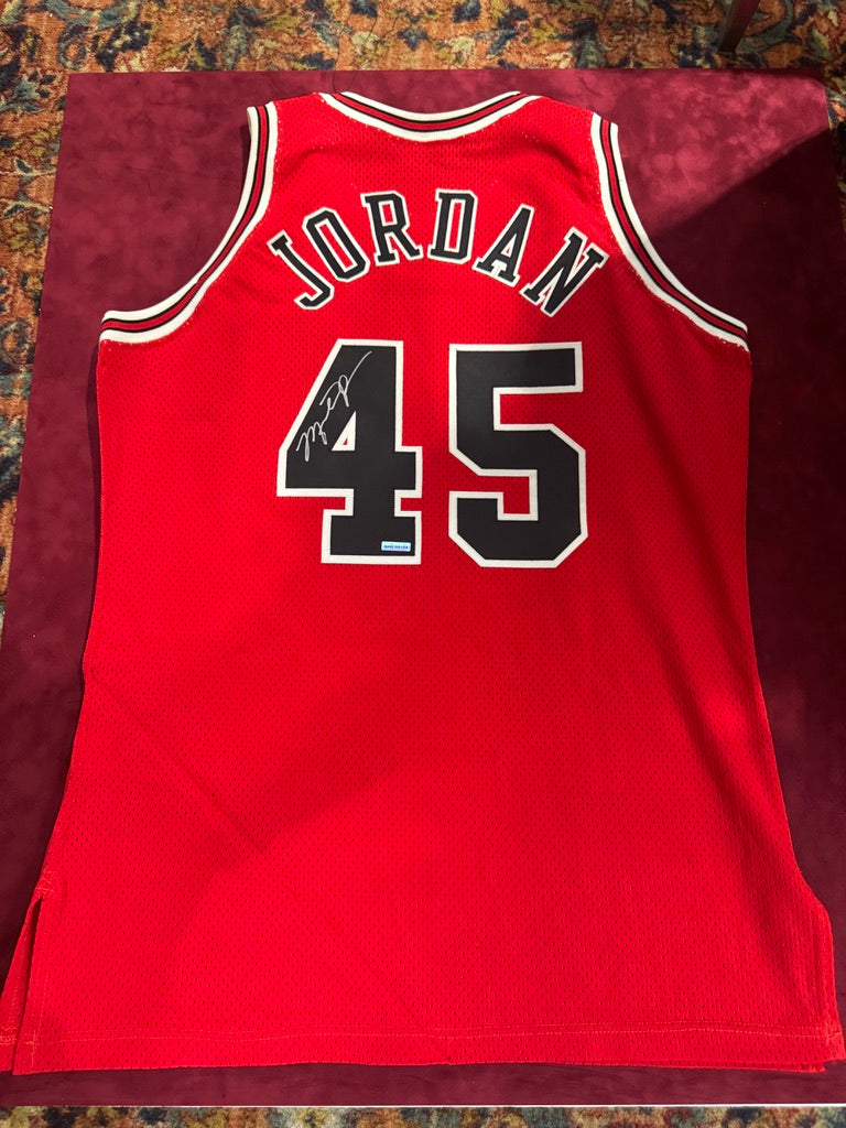 Michael Jordan Signed Chicago Bulls #45 Authentic Pro Cut Jersey (UDA Hologram + Beckett LOA)