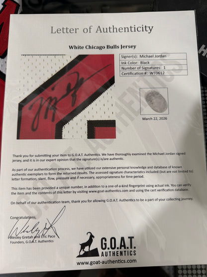 Michael Jordan Signed Jersey GOAT LOA