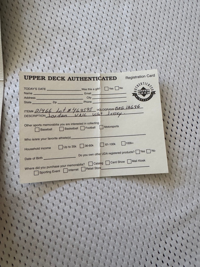 Michael Jordan Signed UNC Jersey UDA Box and Papers