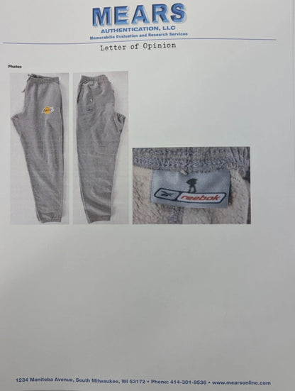 Kobe Bryant 2004-2006 Game Worn Los Angeles Lakers Sweatpants – MEARS LOA