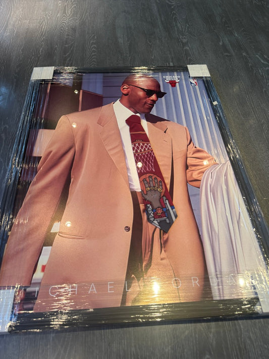 1/1 IN WORLD, Michael Jordan Signed Tie Custom Fitted display JSA LOA ( FILL IN)