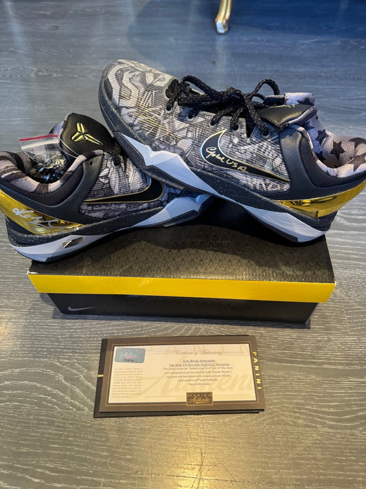 Kobe Bryant Signed Shoes Inscribed "Gold USA" Panini authenticated ULTRA RARE ( FILL IN )