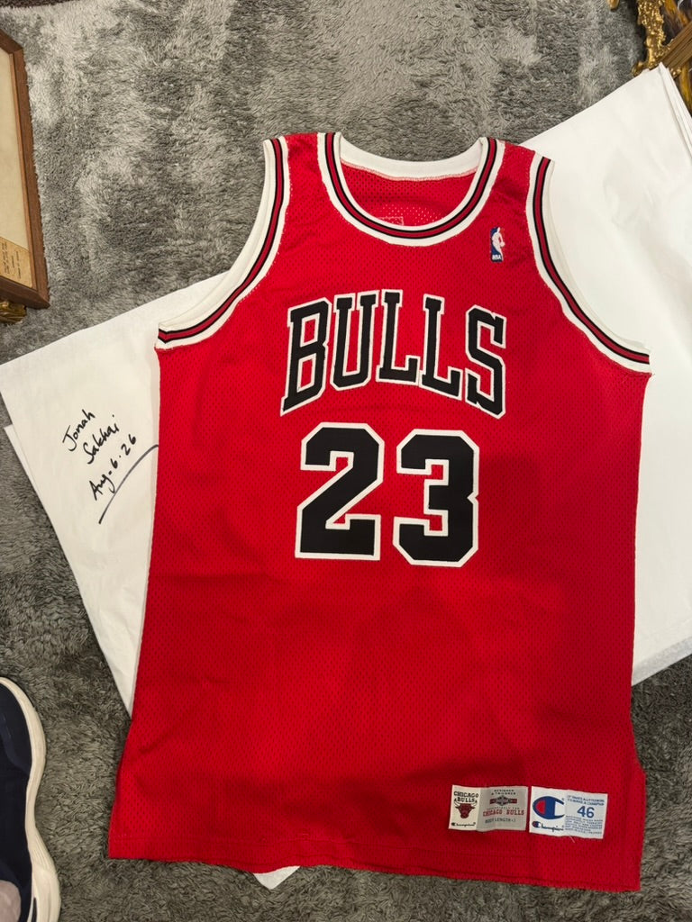 Michael Jordan Signed Authentic Pro Cut Bulls Jersey Red #23 UDA
