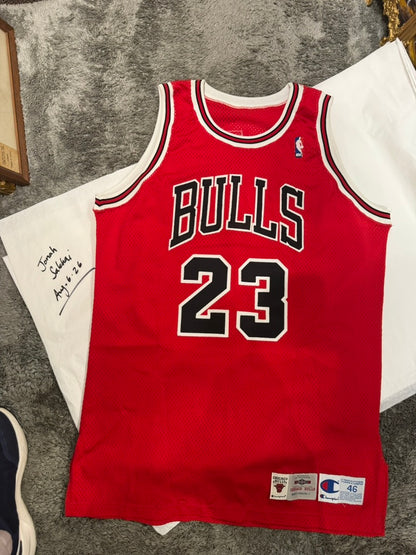 Michael Jordan Signed Authentic Pro Cut Bulls Jersey Red #23 UDA