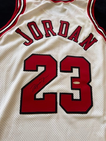 Michael Jordan Signed White Nike authentic pro cut jersey UDA with card