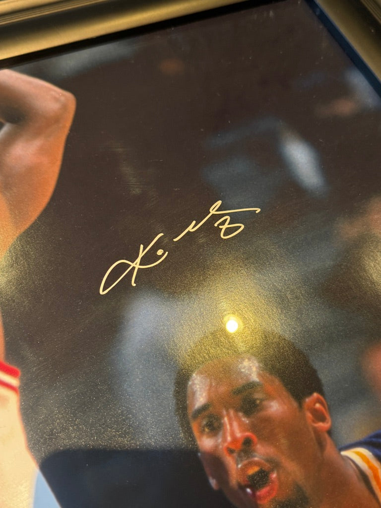 Michael Jordan V Kobe Bryant Dual Signed 16x20 Auto Photo UDA Upper Deck LE /123