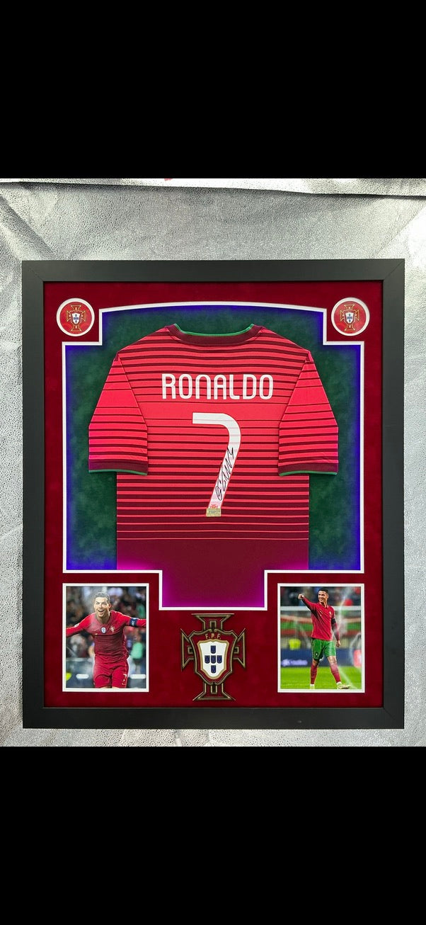 Cristiano Ronaldo Signed Jersey Custom Framed Icons ( FILL IN)
