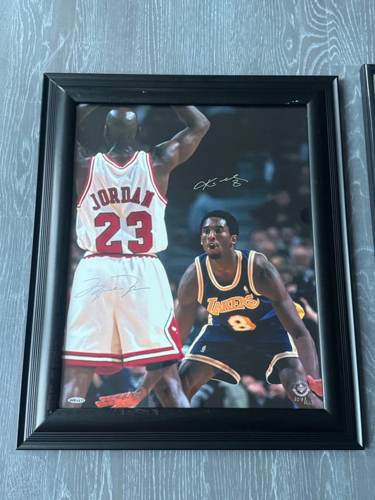 Michael Jordan V Kobe Bryant Dual Signed 16x20 Auto Photo UDA Upper Deck LE /123