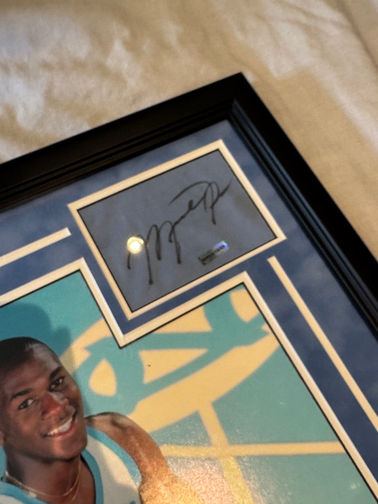 Michael jordan signed unc Cut ( FILL IN )